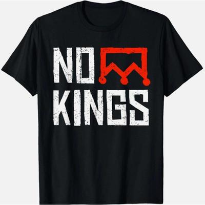 No Kings Protest Sign T Shirt Antitrump