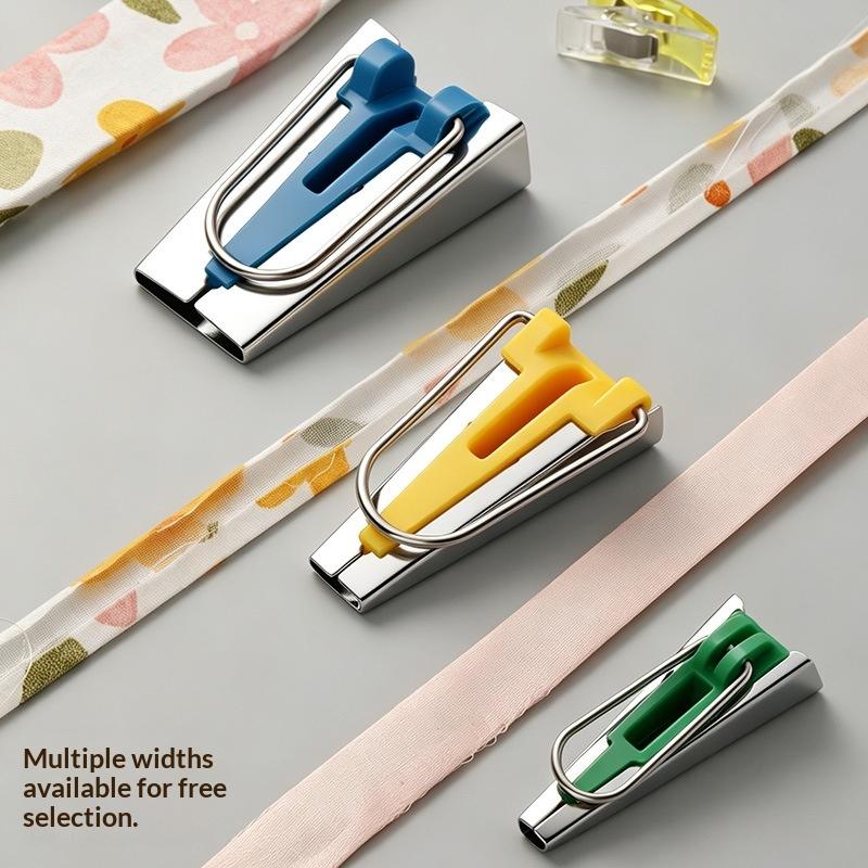 4Pcs Bias Tape Maker Set Multifunctional Cloth Binding Tool Portable Quilting Sewing Accessory for DIY Handmade Gifts