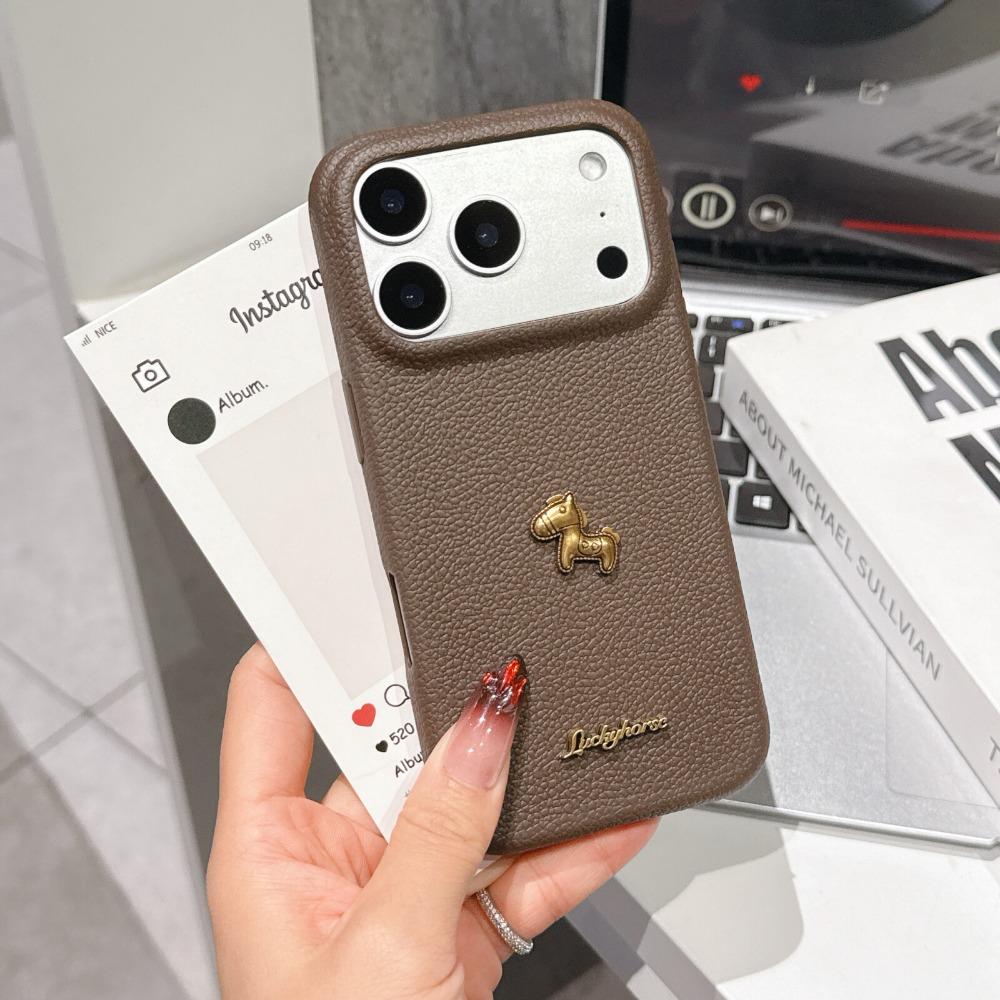 Modische Pony-Leder-Streifen-Hülle Für iphone 17 Air 16 15 14 13 12 Pro Max 17 Pro stoßfeste Schutzhülle Stoßfeste Abdeckung