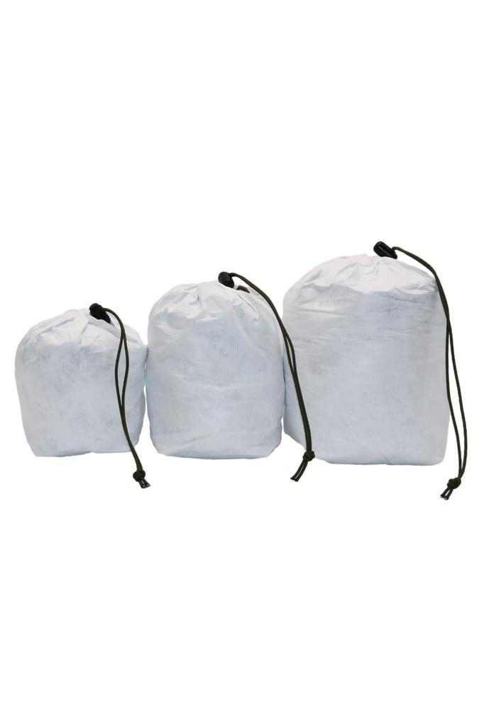 Stuff Tyvek drawstring bag with cord made with durable USA Atwood tactical cord Forest sack, fabric, stopper, (cord color camo)