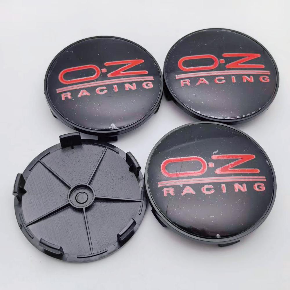 4 Stück OZ Racing Logo Emblem Auto Radnabendeckel 68MM Clips 63MM Räder Radkappe O.Z Abzeichen Felge Radnabendeckel Staubschutz Auto Zubehör