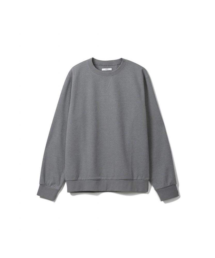 NOTIG Knit-Like Round Sweatshirt Gray_Oka3T1Rl110G1