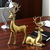 2x Rentier-Statuen Moderne Hirschliebhaber-Skulpturen für Tisch-Kaminsims-Dekoration
