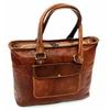 Women's Vintage Real Goat Leather Lady Shopper Casual Bag Tote Handbag Purse