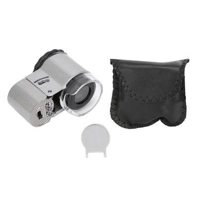 50-fache tragbare Mini-Mikroskoplupe mit LED-Währungserkennungslicht für die Schmuckbewertung