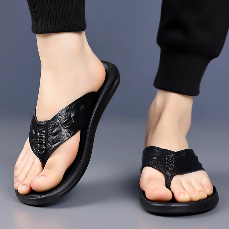 Flip Flops Summer New Men's Shoes Trendy Brand Indoor Outdoor Open-toe Sandals Light Casual Slippers Men