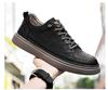 2024 New Shoes for Men Genuine Leather Casual Shoes Fashion Concise Striped Flat Skateboard Shoes Cow Leather Sneaker