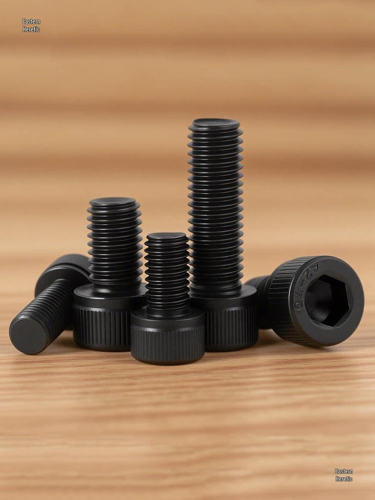 Black 304 Stainless Steel Hex Socket Cap Screws: M2-M12