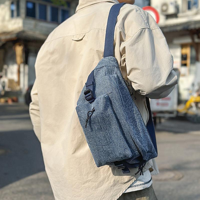 Nouveau Mode Coréenne Hommes Sacs Bandoulière Unique Sacoche Poitrine Grande Capacité Homme Trajet Quotidien Sports Voyage Sac Ceinture de Taille