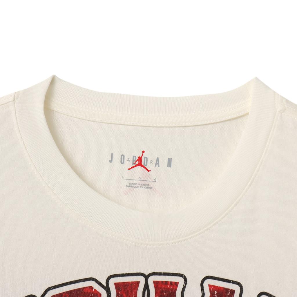 Air Jordan Flight Essentials Oversized T-Shirt Sail/Varsity Red Men Tops White HM7131-133