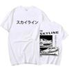 Unisex letní neformální bavlněné tričko Drift Japan Anime AE86 Inifirst DT-Shirt Unisex R34 Skyline GTR JDM tričko s velkým potiskem