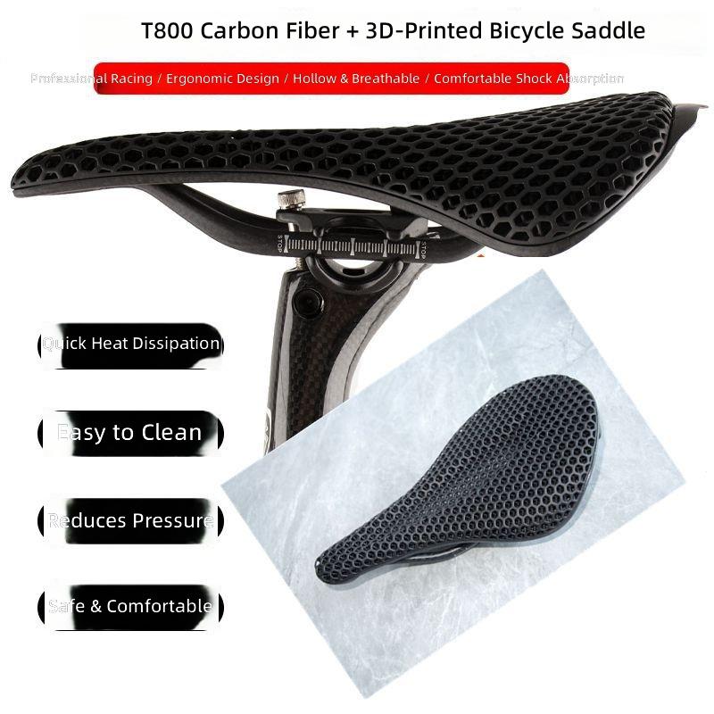 ODM Carbon Fibre Bike Saddle with Ventilation for Road Bicycles Comfortable Lightweight 3D Printed From China Factory