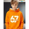 67 Meme Hoodie für Kinder Lustiger Digitaldruck Herbst-Sweatshirt Locker Bequem Oberteile Streetwear Mode Y2k Kinderkleidung
