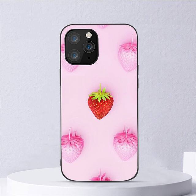 Lovely Strawberry Phone Case For Iphone 11 12 Mini 13 14 Pro Xs Max X 8 7 6s Plus 5 Se Xr Shell