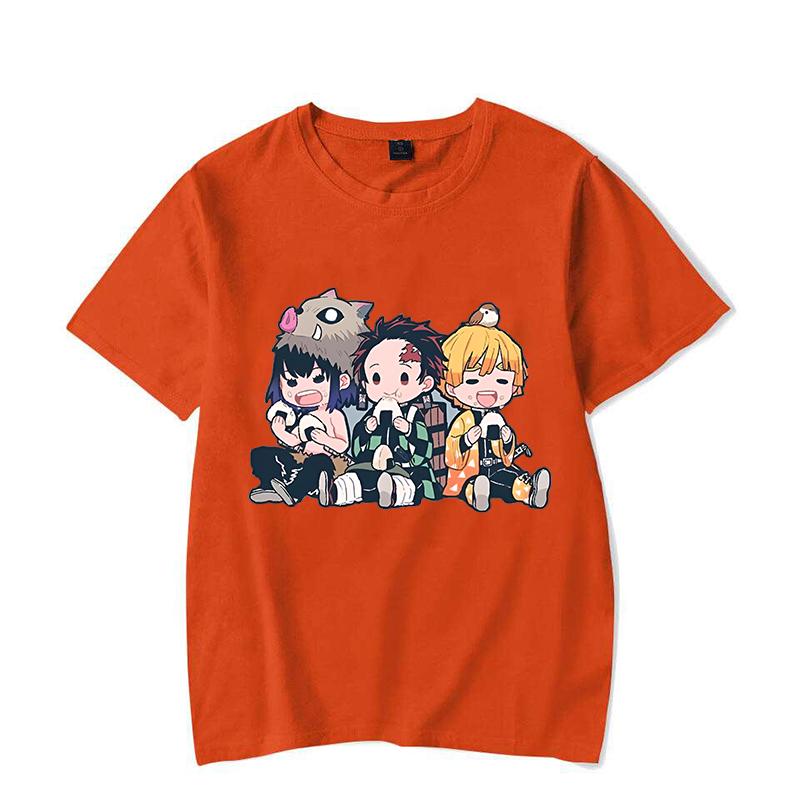Funny Anime Hashibira Inosuke Kamado Tanjirou Agatsuma Zenitsu Cartoon Print T-shirt Summer Cool T Shirt Women Men Short Sleeve