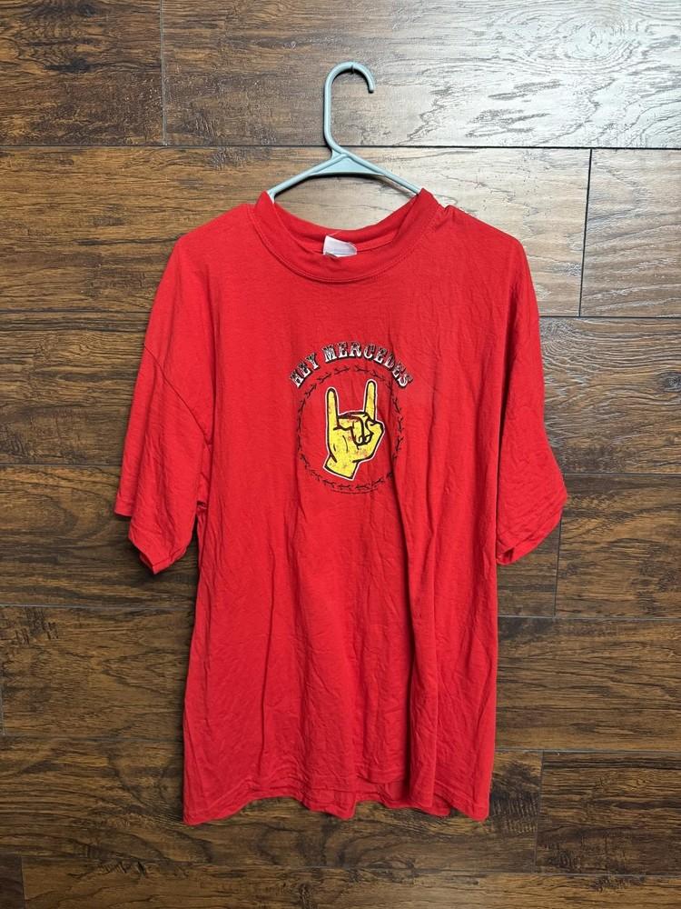 Футболка Y2K Hey Mercedes Band 2002 Rock On Tee XL Унисекс Футболка XXL