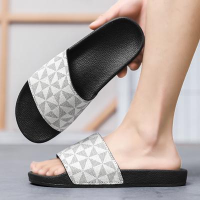 Slippers Men's New Open-toed Home Men's High-end Feeling of Stepping On Shit, Cool Slippers Large Size One-word Slippers