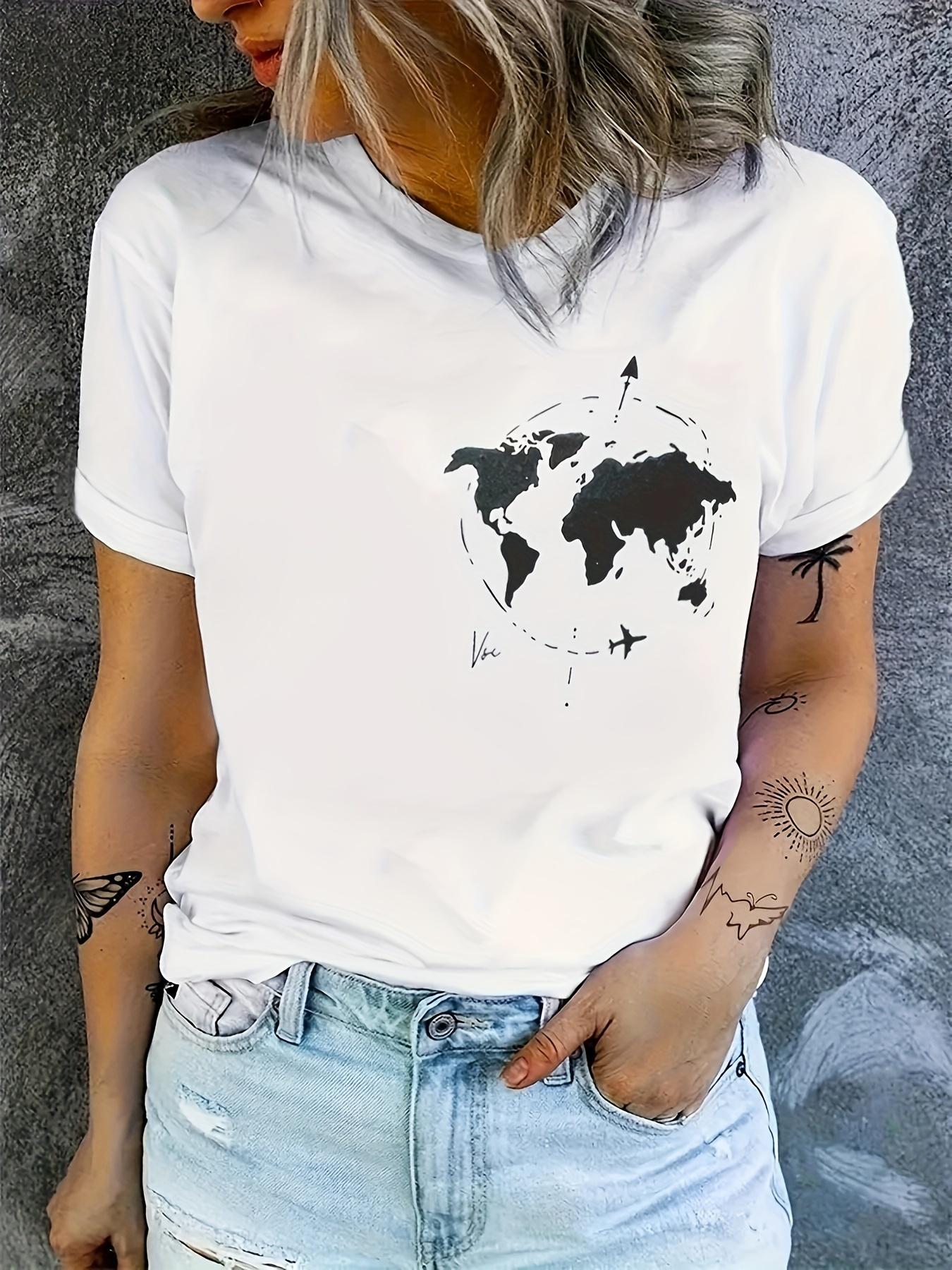 

Женская одежда с принтом «Лесные приключения и горы», футболки с коротким рукавом, женская летняя модная женская футболка с графическим принтом XXL