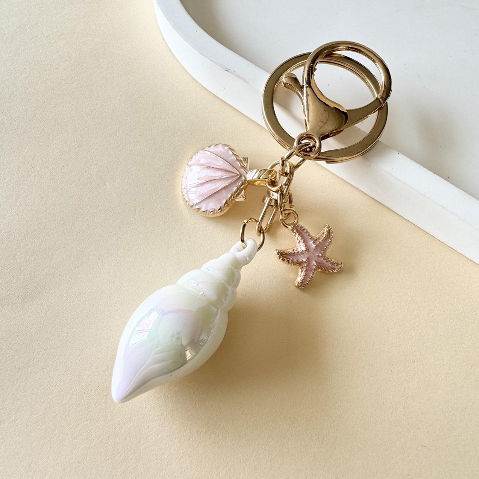 

Colorful Conch Keychain Pendant, Ocean-themed, High-value Bag Keychain For Girls. One Size белый