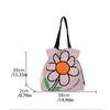 Large Capacity Flower Shoulder Bag Korean Style Printed Handbag Lightweight Cloth Tote Bag  Outdoor
