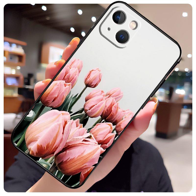 Tulips Flower Case For iPhone 13 Pro Max 16 15 11 12 14 17 Pro Max mini 15 16 Plus 16e 17 Air Phone Cover