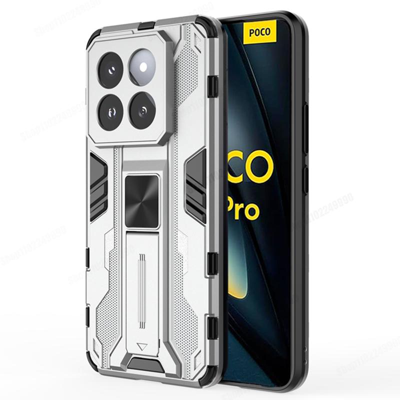 Custodia Magnetica Corazzata Antiurto Per Poco F6 Pro F5 F4 GT Coque Per Poco X6 X5 Pro X4 GT X3 NFC M3 M4 Pro Supporto Rigido Copertura per Telefono
