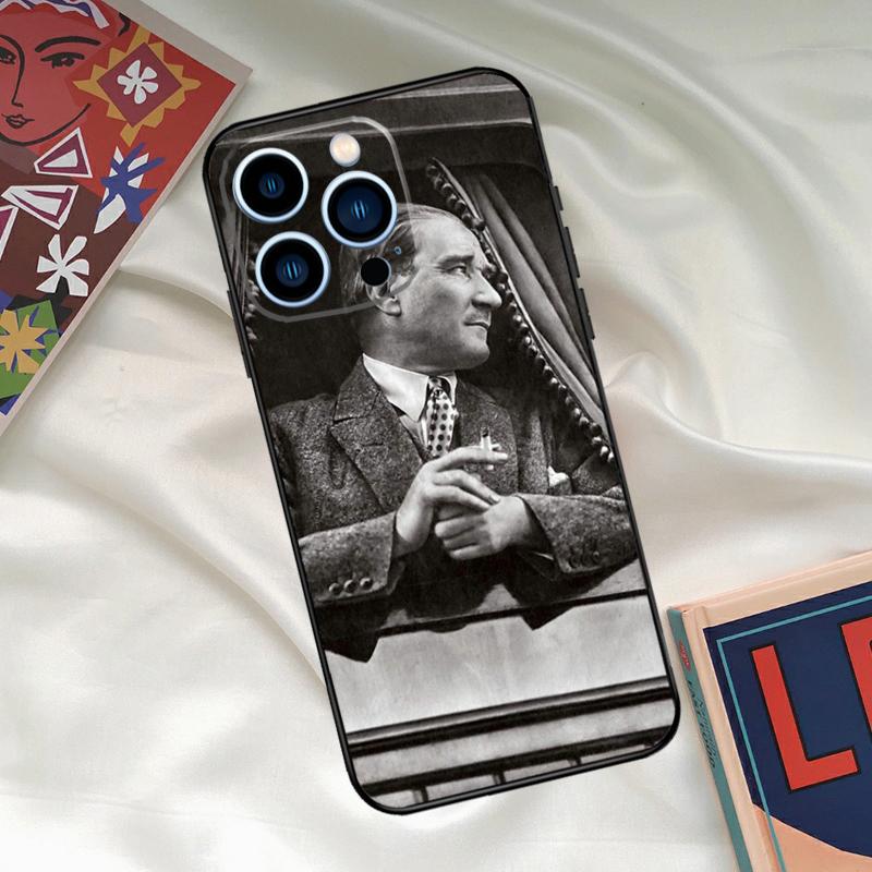 Mustafa Kemal Ataturk Case For iPhone 16 15 14 Pro Max Cover For iPhone 16 15 11 12 13 Pro Max Mini XS X XR Plus Capa