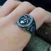 Bague Personnalisée Punk Double Couteau Crâne Pirate Homme Glamour Créatif Hip Hop Rock Fête Bague Acier Inoxydable Accessoires