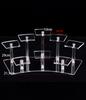 1-4 Tier Acrylic Display Stand for Action Figures,Cosmetic Rack Clay Doll Jewelry Cupcake Perfume for Corner Display Riser Shelf