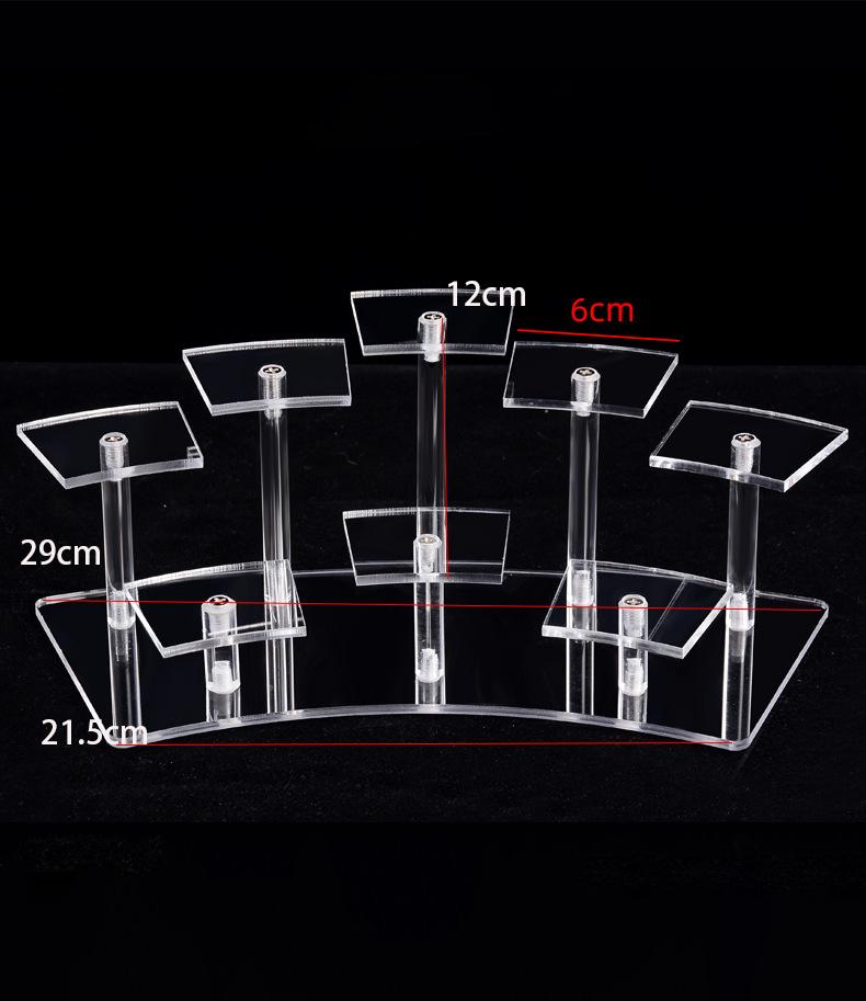 1-4 Tier Acrylic Display Stand for Action Figures,Cosmetic Rack Clay Doll Jewelry Cupcake Perfume for Corner Display Riser Shelf