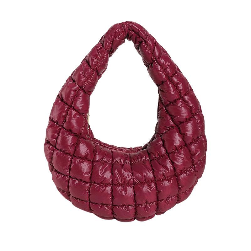

Нова модна хмарна плісирована велика жіноча сумка для дозвілля, легка легка сумка для пельменів великої ємності, пухова сумка для приміських поїздок червоний