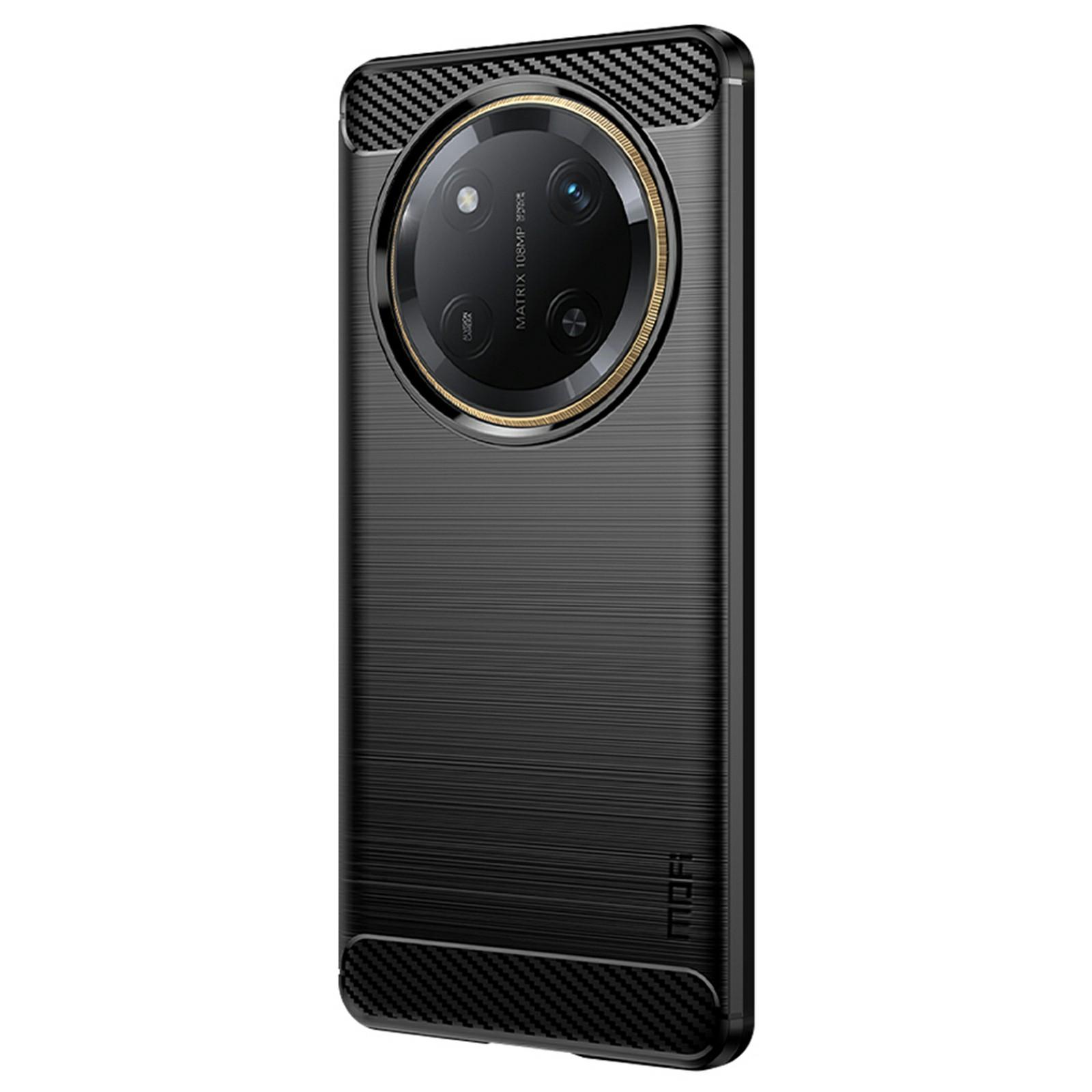 

MOFI JK TPU Series-1 For Honor X60 Pro 5G Case Carbon Fiber Texture TPU Soft Phone Cover Black