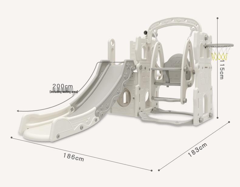 Extra Large Foldable Indoor Slide and Swing Set for Kids