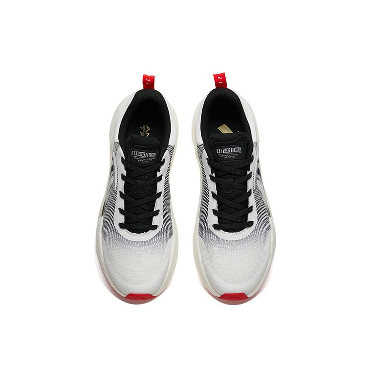 Anta Training Shoes With Fabric TPU Shock Absorption Anti-Slip Wear-Resistant Breathable Low-Top Men Sneaker White Black 112217785-2