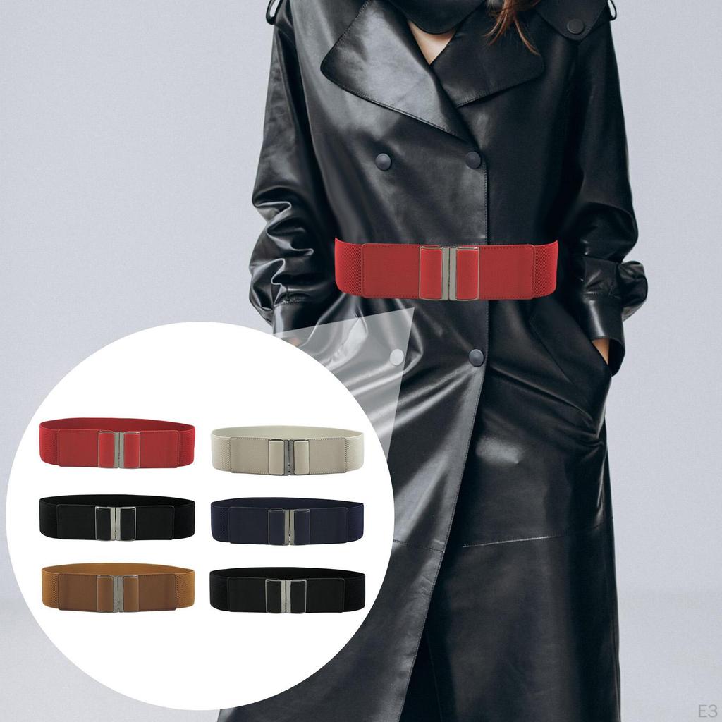 Women Wide Elastic Waist Belt Chunky for Jeans Weddings Dating Shirts Pants