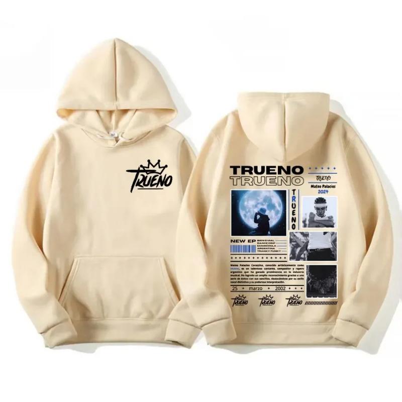 Rapper Trueno Pattern Hoodie Men's Hip Hop Fashion Retro Sportswear Harajuku Cool Casual Hoodie Street Wear