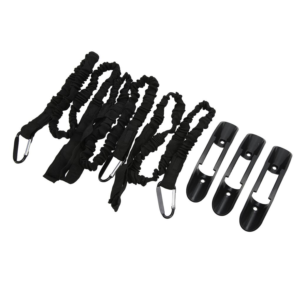 3Pack Kayak Paddle Bungee Lanyard Elastic Leash Paddle Holder Clip for Canoe Inflatable Plastic Boat