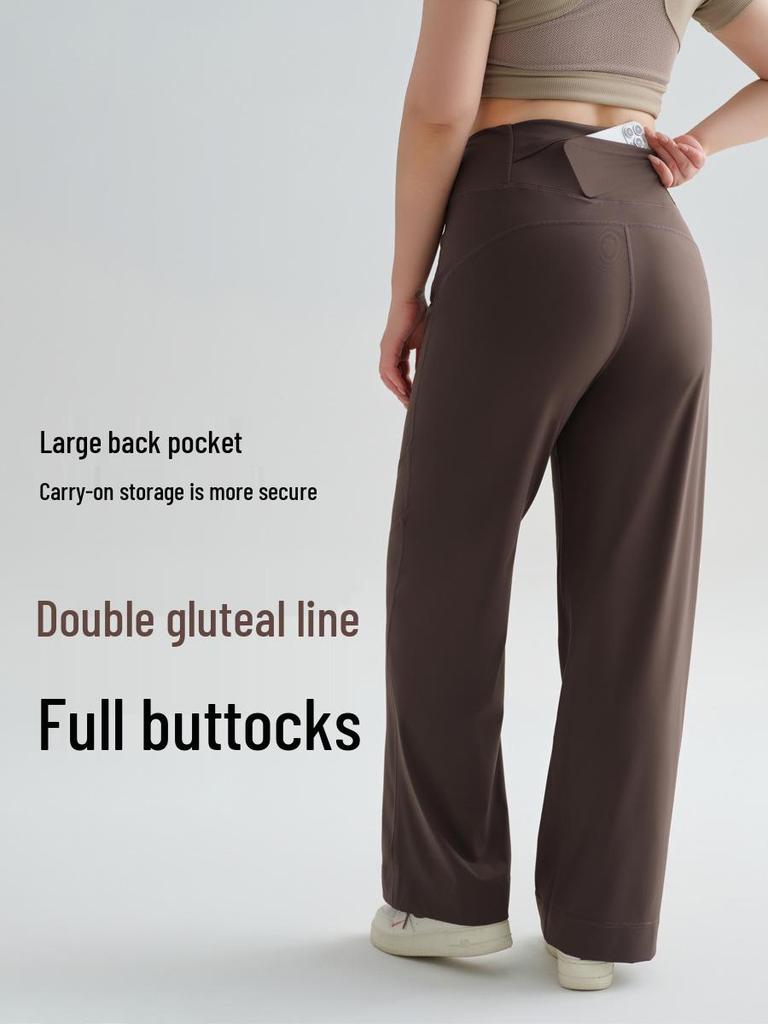 Plus Size Women's High Waist Wide Leg Yoga Pants - Slimming and Comfortable Sportswear