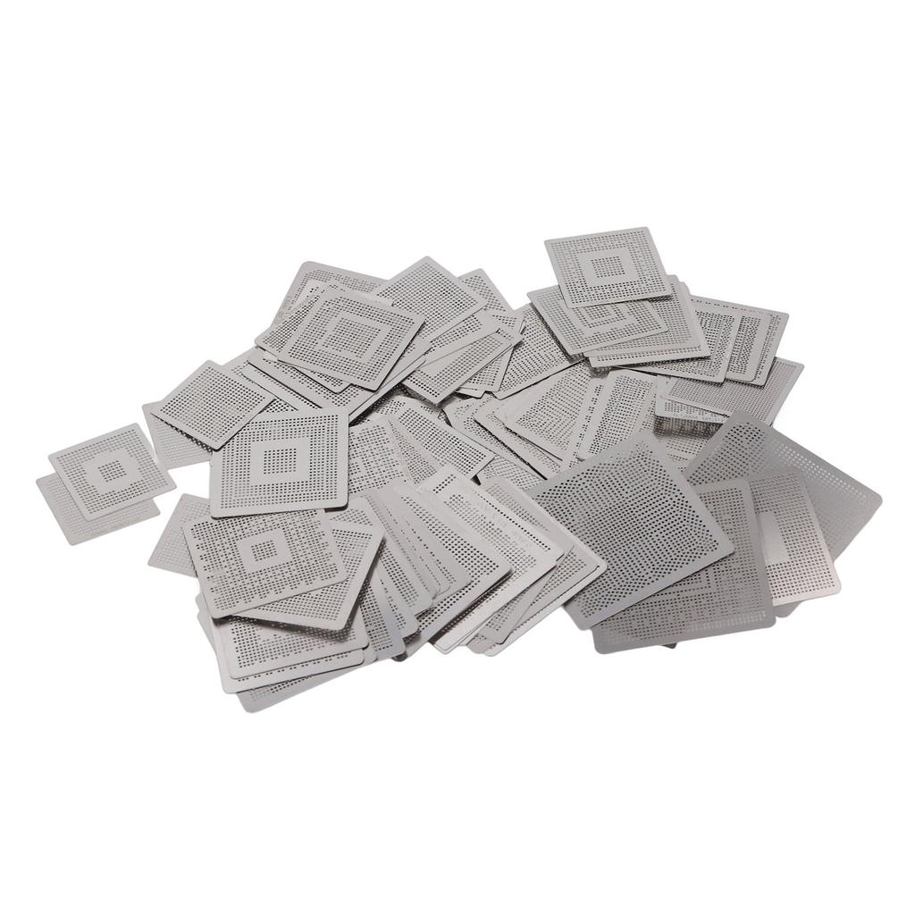 144 Pcs BGA Reballing Stencils 304 Stainless Steel Multi Functional Universal Reballing Rework Templ