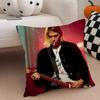 Grunge American Handsome Singer K-Kurt Cobain Cushion Cover Throw Pillow Cover Hidden Button Durable Polyester Chair Cushion