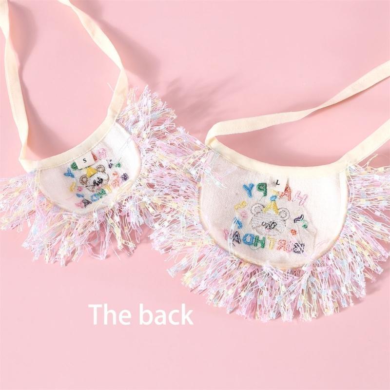 Small Pet Birthday Hat Summer Spring Carnivals Photography Dogs Birthday Hat with Sequins Tassels Hat for Celebration