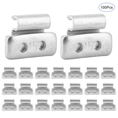 15g 0.53oz 100pcs P Style Wheel Weight Aluminium Alloy Clip On Counter Balance for Steel Wheels