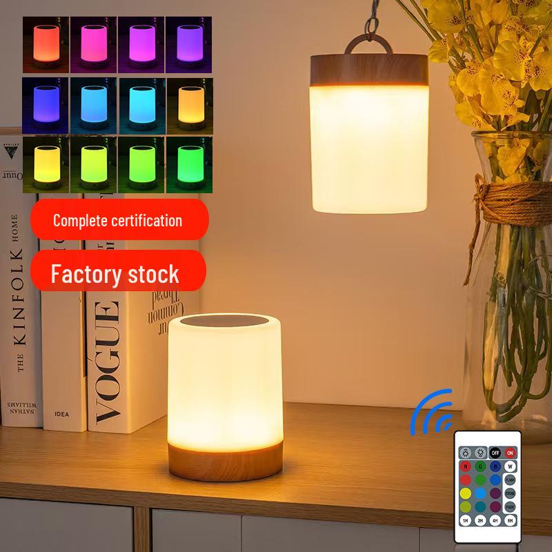 Creative RGB Night Light: Touch-Activated Atmosphere Lamp for Kids' Bedrooms, Bedside, Desk, and Camping.