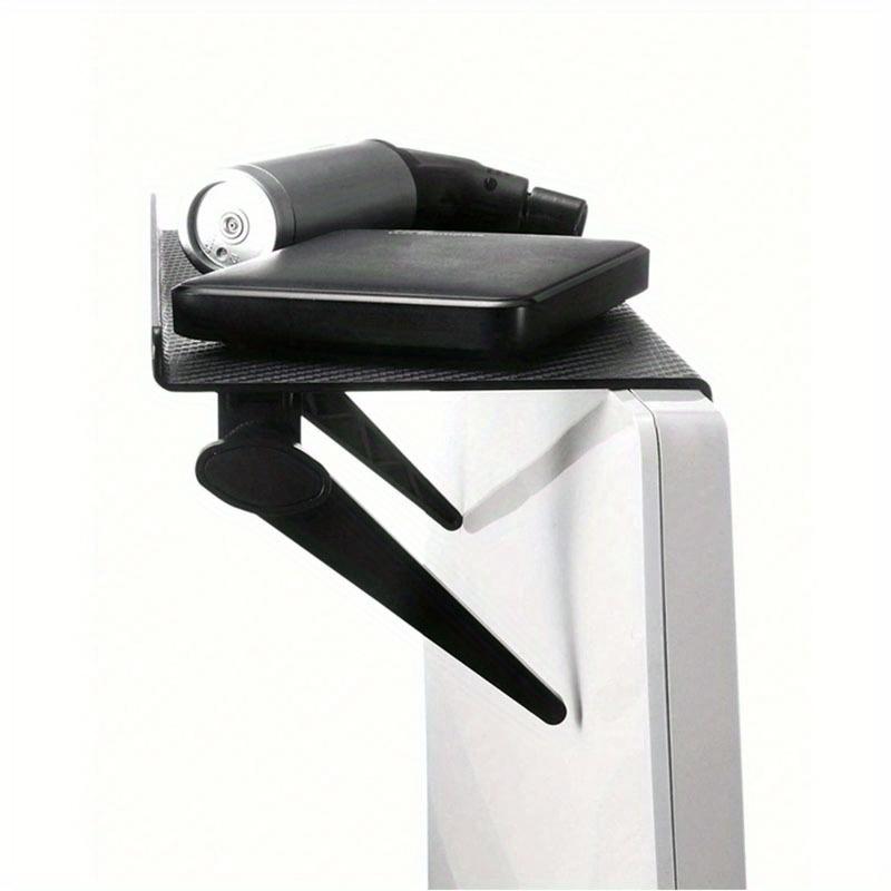 1pc Adjustable Tilt Head TV Stand Shelf - Plastic Top Mount Storage for Home Office, No Electricity Needed, Media Box and Router Organizer