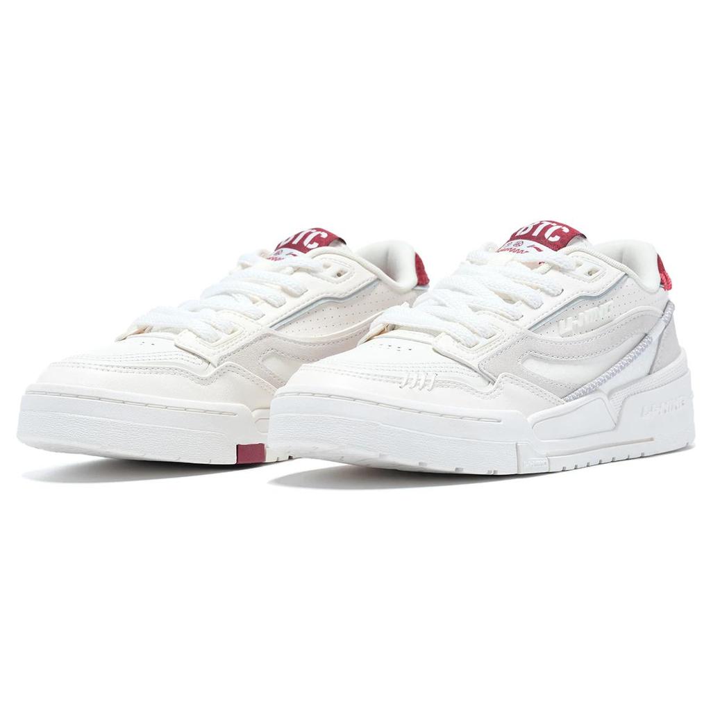 New LiNing 001 BTC Btc Prm Durable Breathable Low Top Skateboard Shoes Women's White Gray AGCT004-3