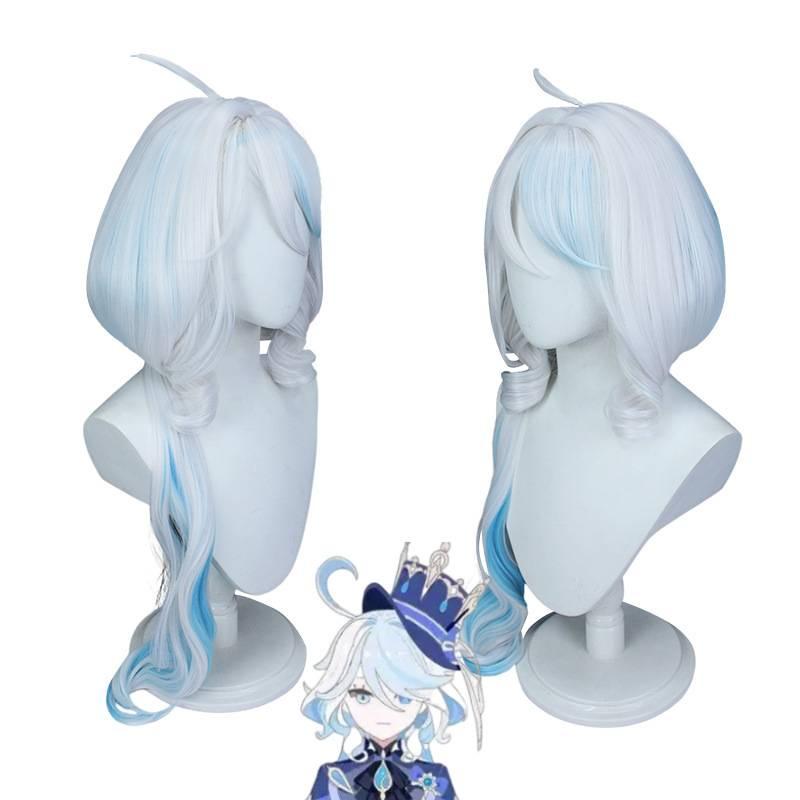 Genshin Impact Focalors Cosplay Wig High-quality Heat Resistant Hair Fiber
