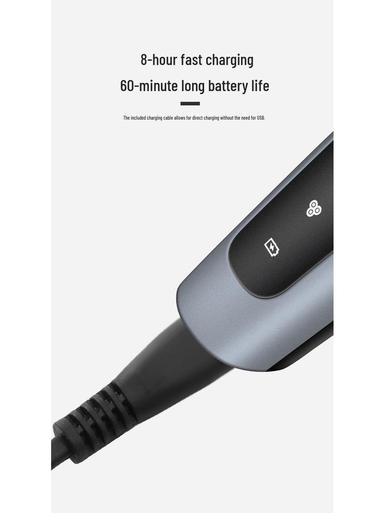 9D Multi-Function Electric Shaver, Full Body Washable, 3-in-1 USB Car Rechargeable Beard Trimmer