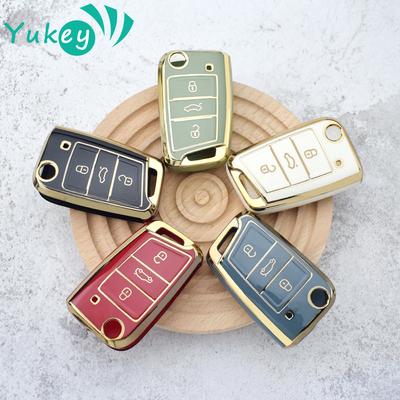 Voor VW Volkswagen Golf 7 MK7 Tiguan MK2 Voor SEAT Ateca Leon FR 2 Ibiza Voor Skoda Octavia A7 TPU Auto Afstandsbedieningssleutel Hoes Shell
