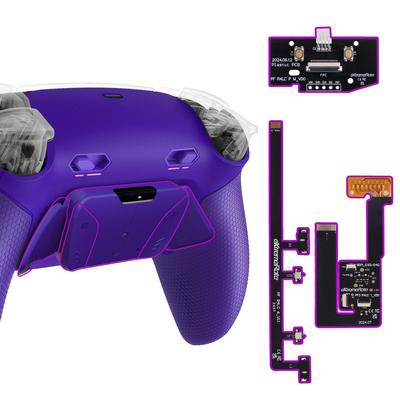 EXtremeRate RISE4 Plus MAX Back Paddle Kit voor PS5-controllers, inclusief klikbare trigger aan de onderkant en rubberen herprogrammeerbare achterknopkit voor PS5.