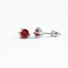 Dragon Claw Earrings - Dark Red Blood Diamond Earrings - Hip Hop Ear Bar Studs - Small-scale Design - High-end Style - Zircon